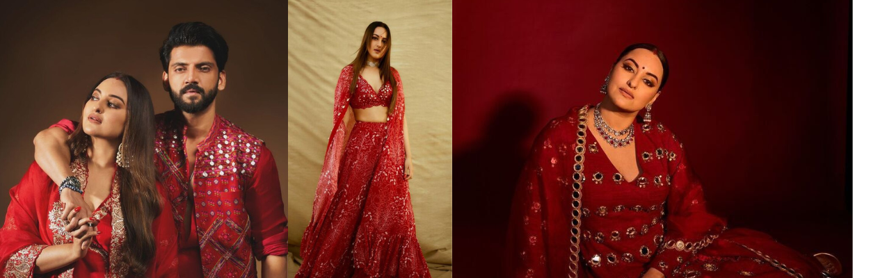 Wearing red the Sonakshi Sinha way