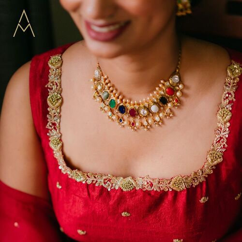 NAVRATNA DESIGNER NECKLACE